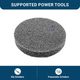Benchmark Abrasives 3" Quick Change Silicon Carbide Non-Woven Surface Preparation Wheels for Sanding Polishing Paint Removal, Male R-Type Backing Use Benchmark Abrasives
