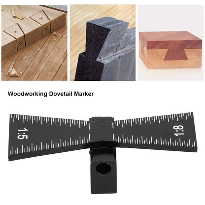 Acogedor Dovetail Marker, Aluminum Alloy Dovetail Marking Jig, Woodworking Dovetail Ruler Marker, Dovetail Jig Guide for Cork, Hardwood (1:5 1:8) - WoodArtSupply