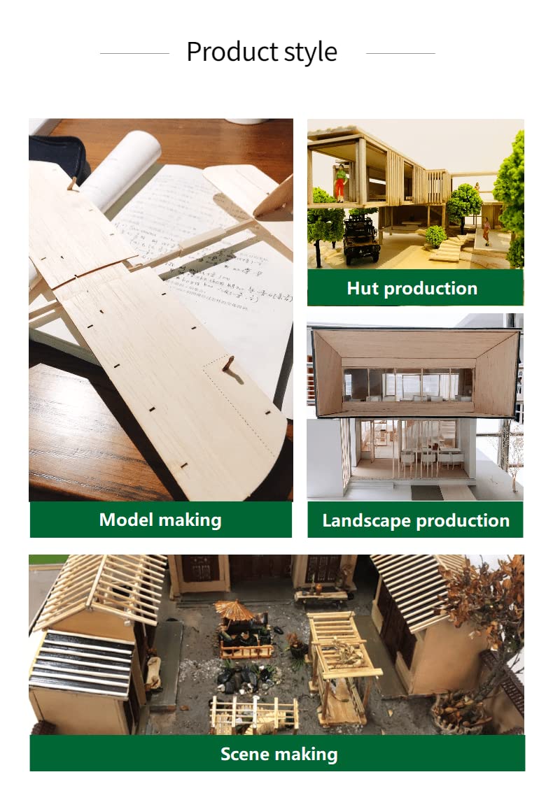 iUoczi 12 Pack Balsa Wood Sheets 1/12 x 4 x 6 Inch Cricut Unfinished Thin Wood Sheets for Crafts Make Models of House Airplane Ship Boat DIY Wooden iUoczi