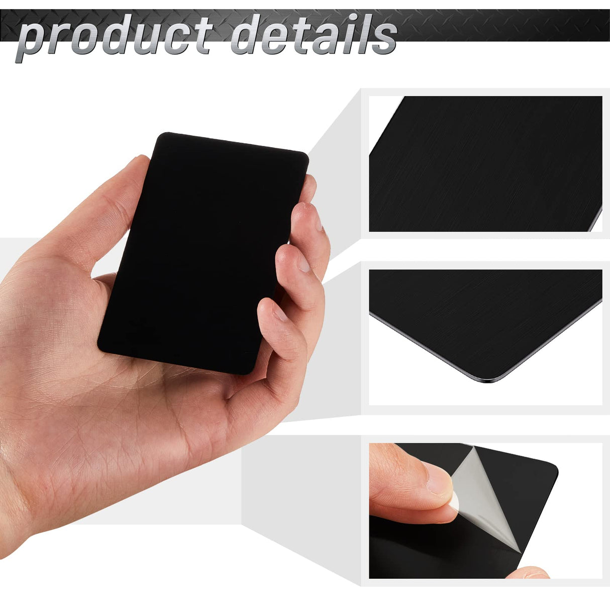 Patelai 24 Pcs Blank Metal Business Cards Thickness 0.5 mm Aluminum Cards Laser Engraving Cards for House Office Customer DIY Gift Plate Cards, 86 x Patelai