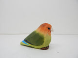Selsela Lovebird Wood Figurine Parrot Statue Sculpture Ornament Decor Miniature Art Carve Small Animal Selsela