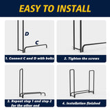 WALMANN 4ft Firewood Log Rack with Cover Outdoor, Heavy Duty Firewood Rack With Weather Resistant 600D Oxford Fabric Cover, Indoor/Outdoor Wood Rack WALMANN