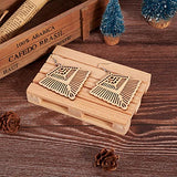 48pcs Unfinished Wooden Filigree Earring Making Kits 12 Styles Undyed Natural Wood Antique Hollow Dangle Charm Beads for DIY Earrings Pendants Making PandaHall