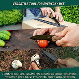 BeaverCraft Bushcraft Knife Full Tang Survival Knife with Leather Sheath Campcraft Carbon Steel Knife, Small Bushcraft EDC Fixed Blade Knife, Bush BeaverCraft