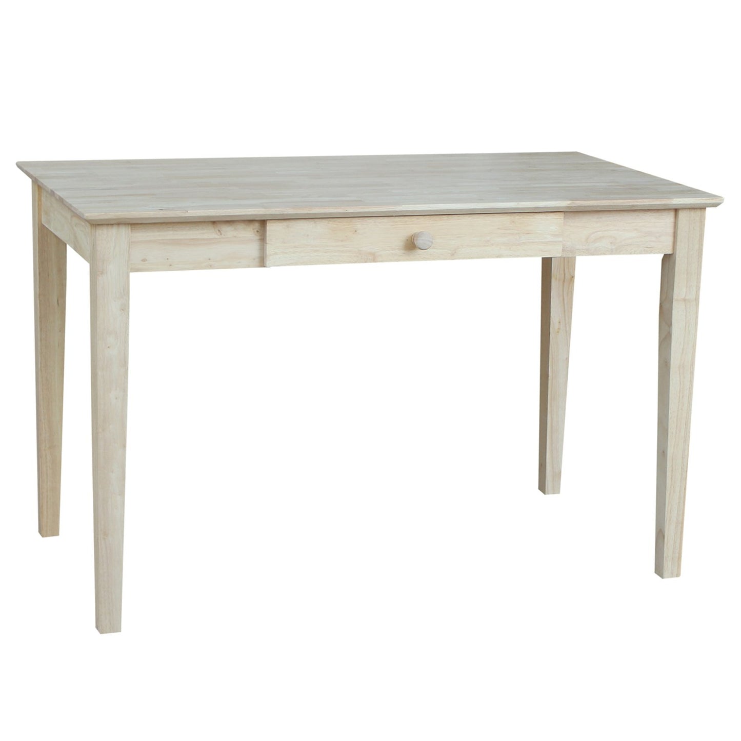 International Concepts Basic Desk with Drawer, Unfinished - WoodArtSupply