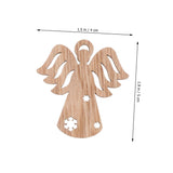 MAGICLULU 50pcs Wooden Angel Pendant Unfinished Wooden Chips Angel Wings for Crafts Christmas Wood Cutouts Blank Angel Wing Angel Christmas Ornaments MAGICLULU