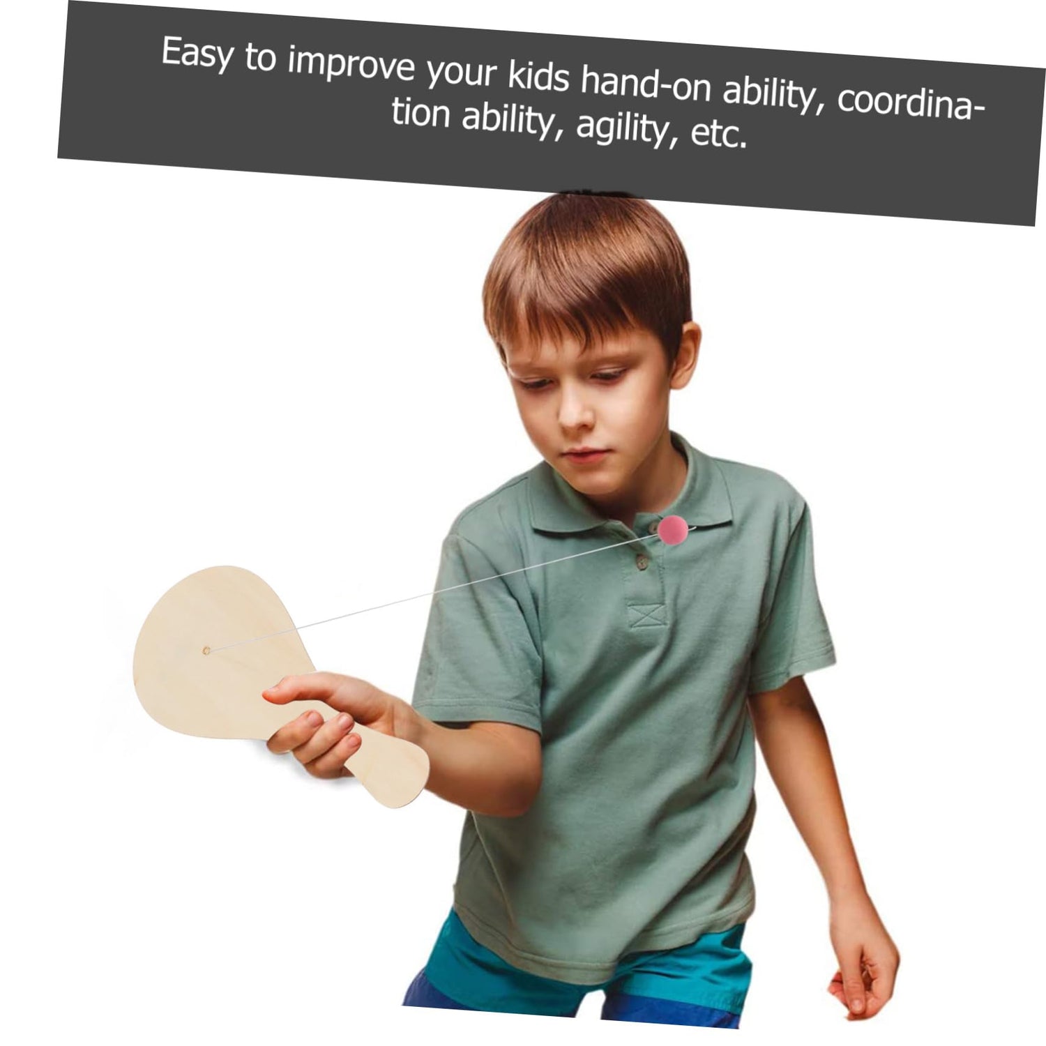 NOLITOY 6pcs White Billet Wooden Racket Unfinished Fraternity Paddle Wooden Paddle Game Bat and Ball on Elastic Wood for Maker Brain Toy Toys for NOLITOY