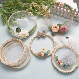 Wreath Rings, Wooden Wreath Rings for Crafts, Wooden Bamboo Floral Hoop Wreath Macrame Craft Hoop Rings for DIY Dream Catcher, Wall Hanging Crafts Yeenee