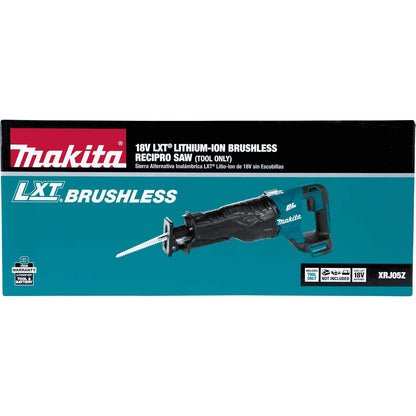 Makita XRJ05Z 18V LXT Lithium-Ion Brushless Cordless Recipro Saw, Tool Only - WoodArtSupply