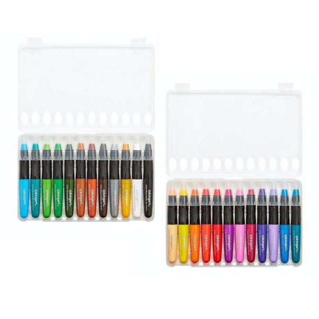 KINGART 580-24 GEL STICK Set, Artist Pigment Crayons, 24 Unique Colors, Water Soluble, Creamy, and Odorless, Use on Paper, Wood, Canvas and more KINGART