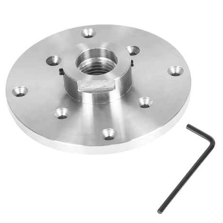 kimllier 6-Inch Steel Lathe Faceplate Wood Lathe Face Plate Fit for 1-1/4-Inch x RH 8Tpi Spindle with Locking Set Screw to Lock on Spindle kimllier