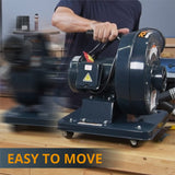 POWERTEC 1 HP, 560 CFM Portable Dust Collector with 1 Micron Dust Collector Bags, Dust Collectors for Woodworking Dust Collection System (DC5372) POWERTEC