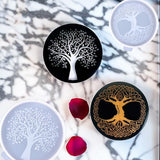 2pcs Tree of Life Coaster Silicone Molds, Tree of Life Epoxy Resin Casting Mold for Drink Coasters, Cup Mats, Home Decor, Handmade Crafts KIUMODIY