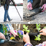 INCLY Metal Detector Shovel, Heavy Duty Double Serrated Edge Digger, Detecting Digging Tool with Sheath for Belt Mount, Gardening & Detecting INCLY