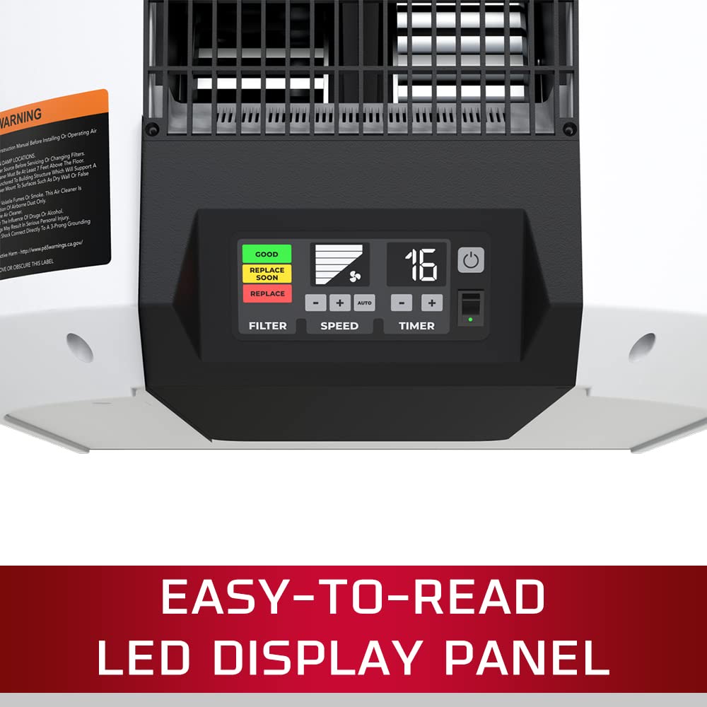JET AFS-1000C Air Filtration System, Remote Control, 1000CFM, 1Ph 120V (713000) Jet