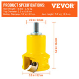 VEVOR Tenon Cutter, 1.5" / 38 mm Diameter, with Dual Curved Blades & Button Screws Home Master Kit, Premium Aluminum & Steel Log Furniture Cutter, VEVOR