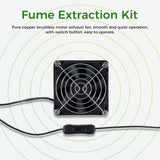Creality Official Fume Extraction Kit, 4000 RPM High-Efficiency Ventilation Fan, Exhaust Smoke & Odors, Compatible for 3D Printer Enclosure with Fan Creality