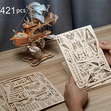 GuDoQi 3D Wooden Puzzles for Adults, DIY Fantasy Spaceship Model Kit, Educational Brain Teaser for Adults to Build, DIY Assembly Toy, Woodcraft Kit, GuDoQi