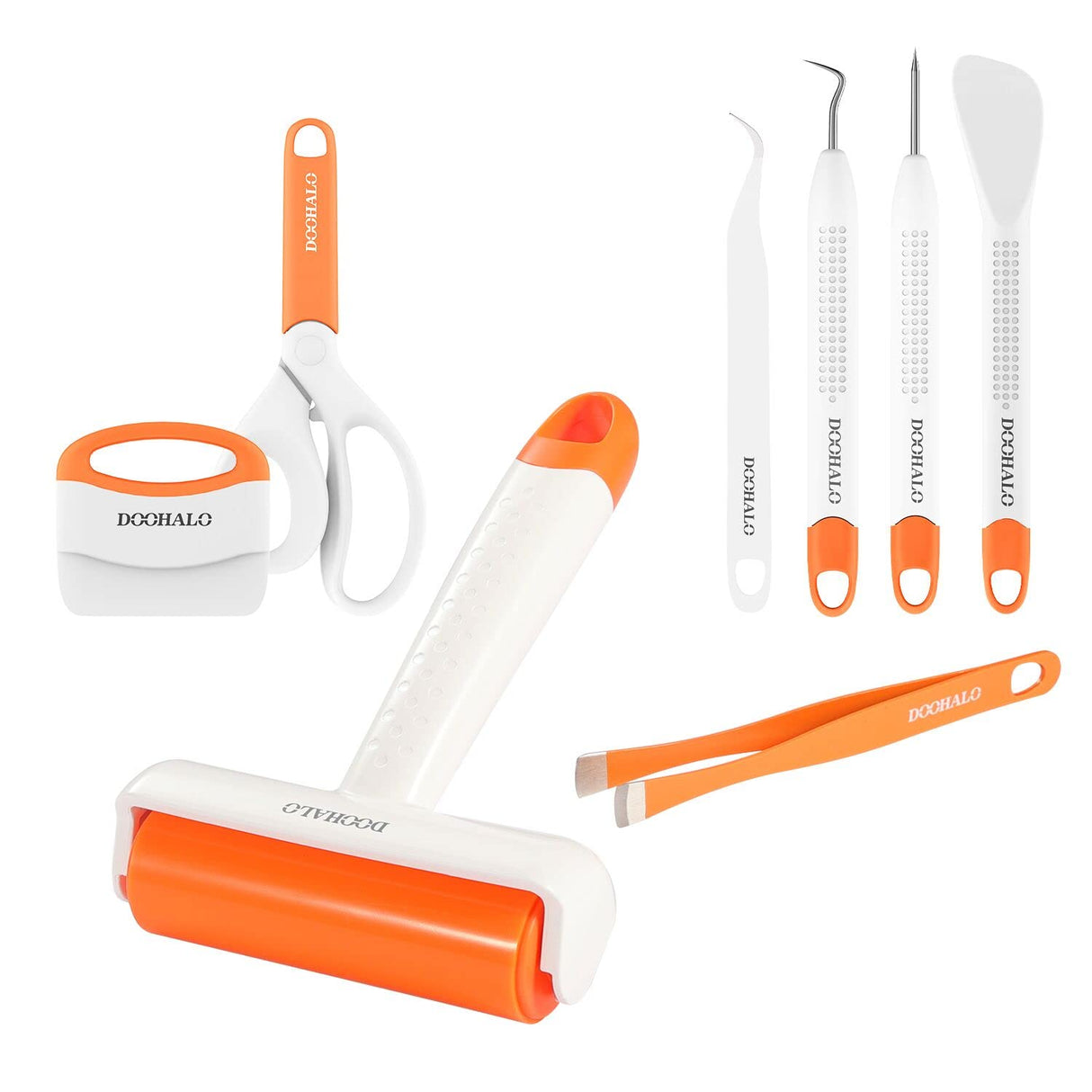 DOOHALO Brayer Roller Vinyl Weeding Tools for Cricut Tools Crafting Basic Accessories Set Kit for Silhouette Weeding Scraper Spatula Tweezers DOOHALO