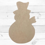 Snowman with Scarf Unfinished Wood Shape, Paintable Blank Wooden DIY Holiday Decor Craft by Build-A-Cross Build-A-Cross