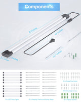 Ensenior 10 Pack Linkable Led Shop Light 4ft for Garage, 4400 High Lumens, 36W Equivalent 280W, 5000K Daylight, 48 Inch Utility shop led lights, Ensenior