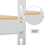 Topeakmart 2 PCS 5-Tier Utility Shelves, Metal Storage Shelves Garage Shelving Unit Adjustable Garage Storage Shelves Storage Racks Heavy Duty Shed Topeakmart