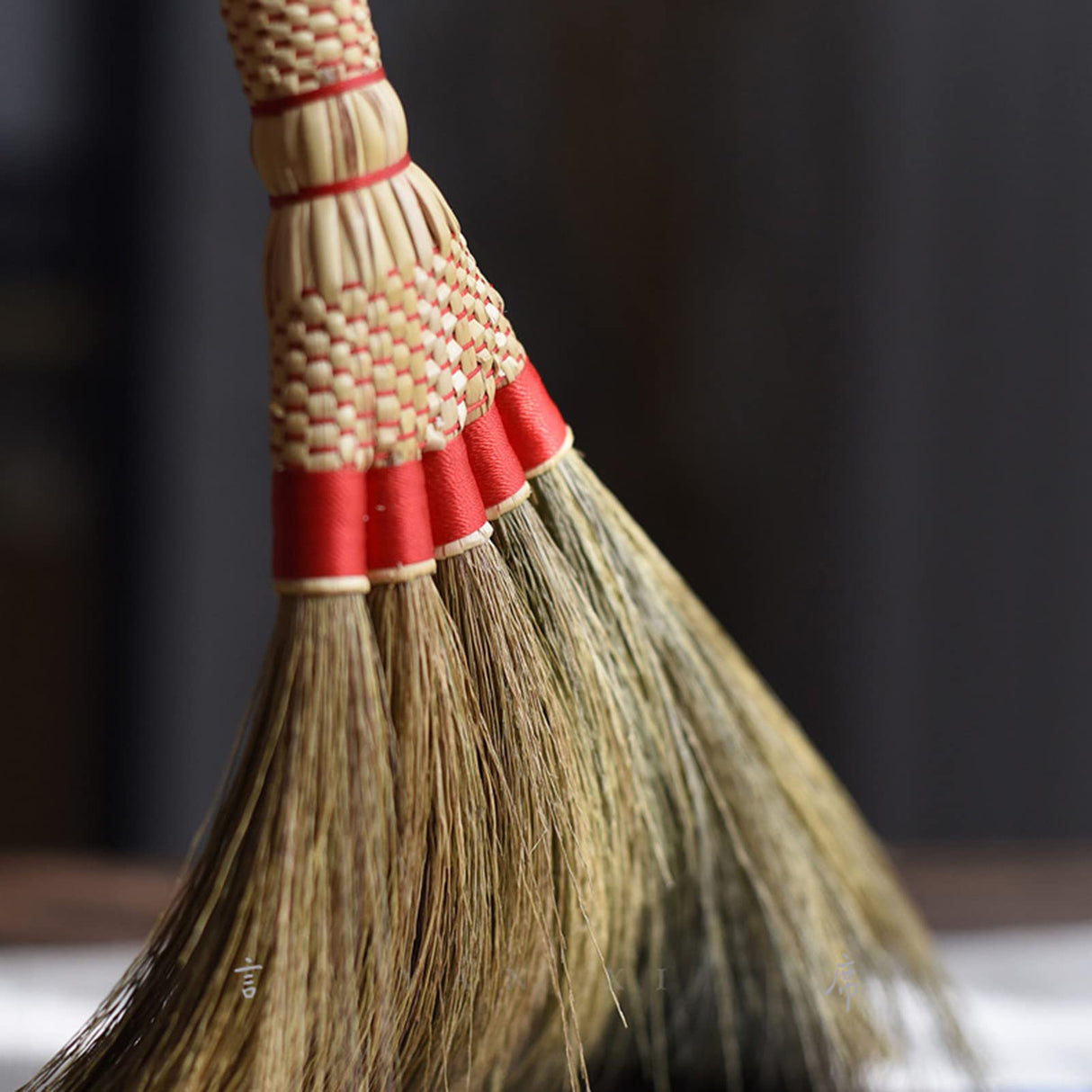 MXY Handmade Broom Soft Mini with Solid Wood Handle Retro Nature No Static Electricity Sweeping Broom Sofa, Car, Corner and More About 13 Inches MXY