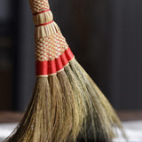MXY Handmade Broom Soft Mini with Solid Wood Handle Retro Nature No Static Electricity Sweeping Broom Sofa, Car, Corner and More About 13 Inches MXY