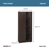 ClosetMaid Pantry Cabinet Cupboard with 2 Doors, Adjustable Shelves Standing, Storage for Kitchen, Laundry, or Utility Room, Espresso ClosetMaid
