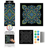 Plaid Traditional Mandala Modern Dot Kit, 14" x 14" Paint by Numbers for Adults and Kids, Easy-to-Follow DIY Crafts, Art Supplies with A Textured Plaid