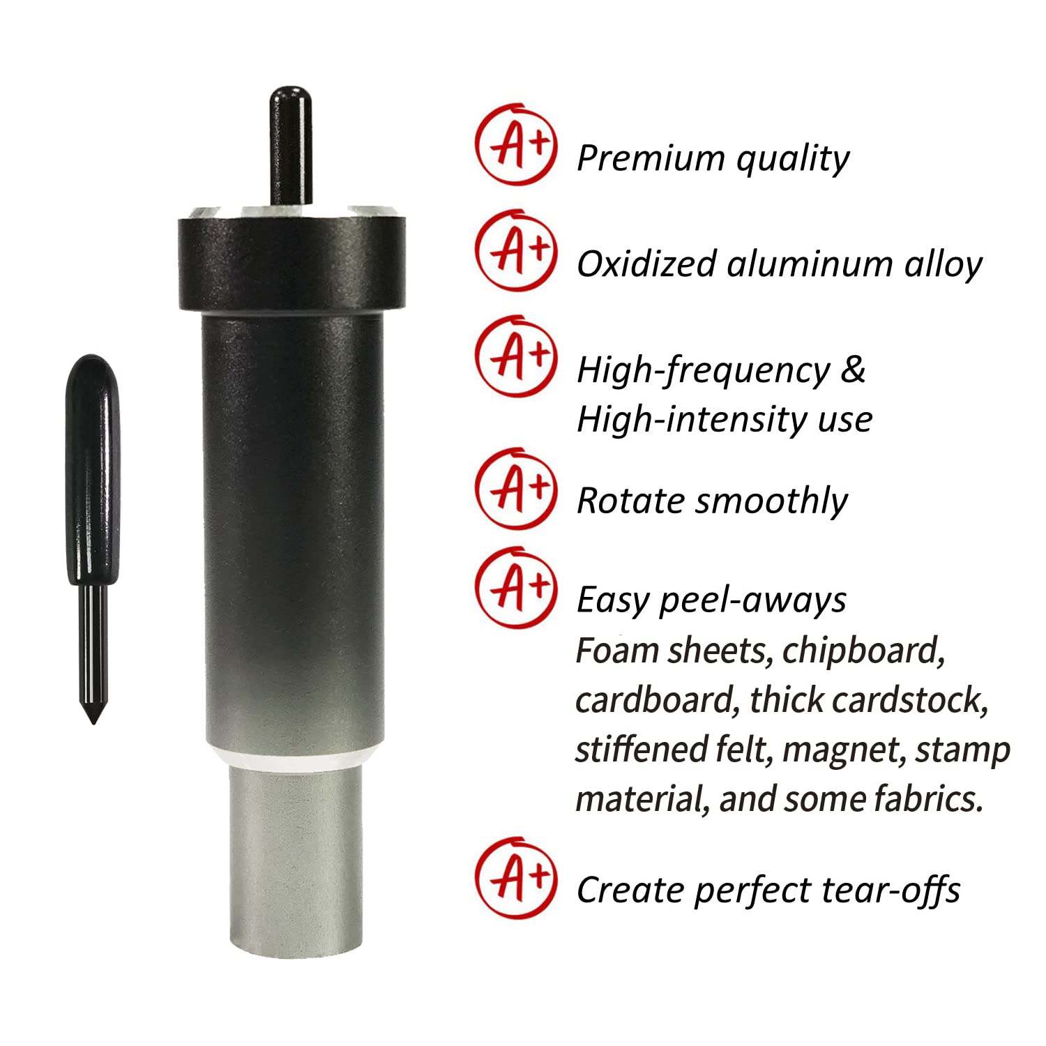 Authentic Premium Deep Point Blade with Housing for Cricut Maker Series and Cricut Explore Air Series, Authentic German Carbide Cricut Knife Blade, PLATGO