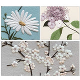 Silentsea 3 Sets of Starter Kits for Embroidery Beginners, Including 3* Embroidery Cloth with Patterns, Hoop, Needle, Manual and Other Manual DIY Silentsea