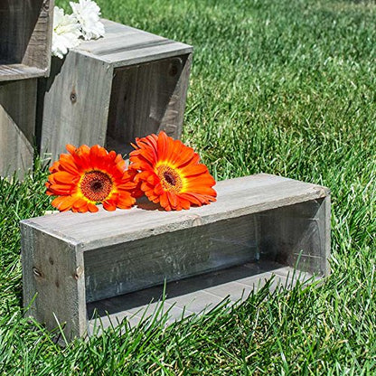 Wooden Planter Box, Rustic Barn Wood, Plastic Liner, Garden Decor, Restaurant and Wedding Decorations, Wedding Bouquets, Table Centerpiece, - WoodArtSupply