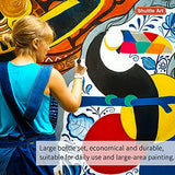 Shuttle Art Acrylic Paint, 12 Colors Acrylic Paint Large Bottle Set, 473ml/16oz Each, Rich Pigments, High Viscosity, Bulk Paint for Artists, Shuttle Art