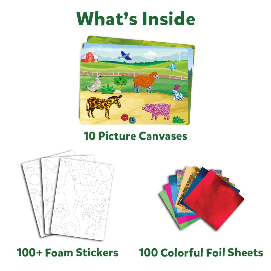 Skillmatics Foil Fun & Dot It Animals Theme Bundle, Art & Craft Kits, DIY Activities for Kids Skillmatics