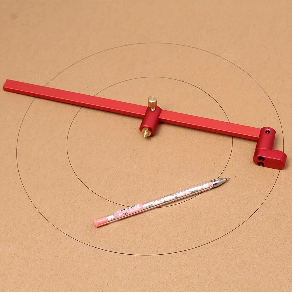 JCFANTS Woodworking Compass Scriber Adjustable Scribing Circle Ruler Woodworking Scribing Gauge Woodworking Circle Drawing Tool (300mm) - WoodArtSupply