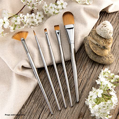 Royal & Langnickel Zen 5pc Standard Handle Brush Set, Includes - Oval Wash, Angular, Shader, Fan & Round Brushes Royal & Langnickel