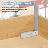 Biaungdo Machinist Square, 5" x 3.2" Mechanical Steel High Precision Square, Wide Seat Square 90 Right Angle Engineer Tool L-Type Measuring Tool for Biaungdo