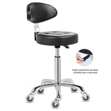 Kaleurrier Swivel Stool Chair Adjustable Height,Heavy Duty Hydraulic Rolling Metal Stool for Kitchen,Salon,Bar,Office,Massage (with Back Rest) Kaleurrier