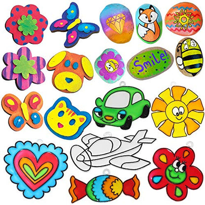 JOYIN 62 Pcs Arts and Craft Supplies for Kids - Painting Gift, Birthday Parties and Family Crafts