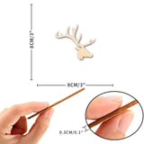 Elk Head Antlers Wood Craft Unfinished Wooden Cutout Art DIY Wood Sign Inspirational Wall Plaque Rustic Wall Art Decor for Home Bathroom Indoor Arupkeer