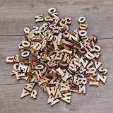 SEWACC Kids Toys Wood Crafts Unfinished Wood Alphabet Letters 200pcs 15mm English Letters Wooden Slice Unfinished Wood Crafts for DIY Craft SEWACC