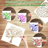 16Pcs 6 x 6 Inch Tree of Life Stencil, Reusable Stencils for Painting on Wood Decoration Painting Templates for Wall Floor DIY Decorations Christmas WSICSE