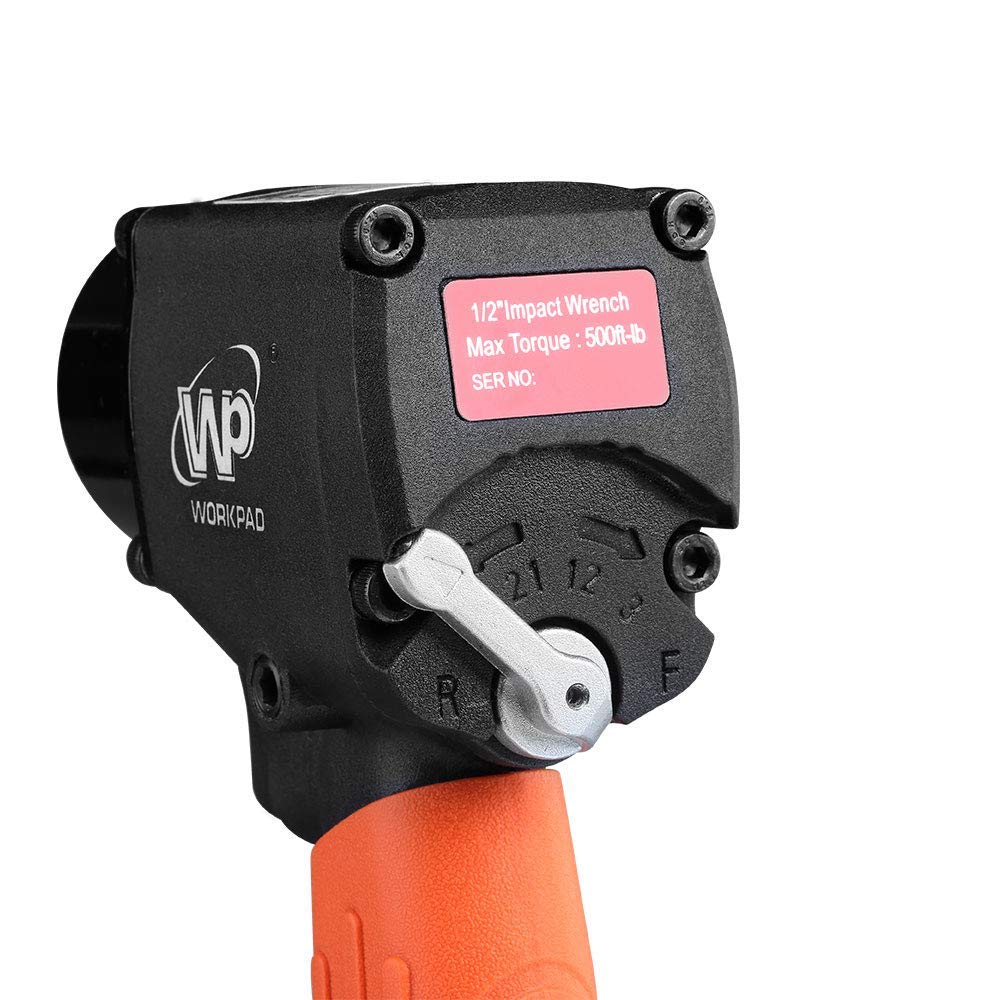 WORKPAD 1/2-Inch Mini Air Impact Wrench with Twin Hammers, Pneumatic Tools WP WORKPAD