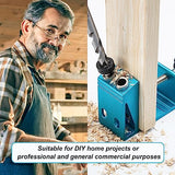 Pocket Hole Jig Kit with Drill Guide Joint Pocket Hole Jig 15 Degree Woodworking Inclined Hole Adjustable DIY Woodworking Tools Carpentry Locator EUASOO