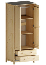 Elegant Wooden Wardrobe Closet Armoire with Spacious Storage, Drawers, and Doors - Ideal Bedroom Armoire Wardrobe Closet for Organizing Clothing Generic