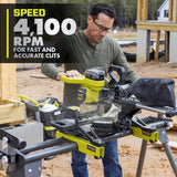 RYOBI ONE+ HP 18V Brushless Cordless 10 in. Sliding Compound Miter Saw Kit with 4.0 Ah HIGH PERFORMANCE Battery and Charger Ryobi
