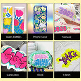 Arrtx Acrylic Jumbo Markers 10mm Broad Tips Acrylic Paint Pens for Stone, Glass, Easter Egg, Wood and Fabric Painting-No Toxic,No Odor Arrtx