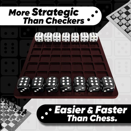 Dittle - Dice Battle | Ages 6+ | Unique Wooden Coffee Table Games for Adults and Family | Best Board Games for Kids 2 Player | Bar Games for Adults SWOOC