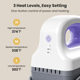 EENOUR Hat Press Machine, Mini Heat Press for Caps with 3 Heating Levels & Auto-Off, Handheld Cap Easy Press with 3"×5.5" Arched Heating Plate, 2 EENOUR